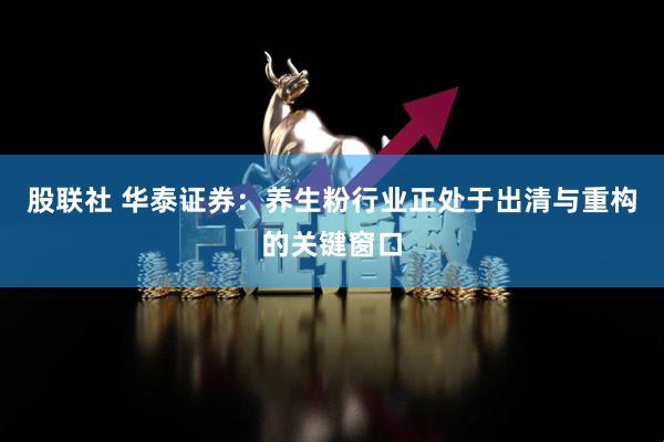 股联社 华泰证券：养生粉行业正处于出清与重构的关键窗口